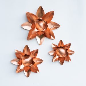 Wall Lotus, Brushed Copper, Large