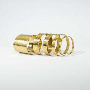 Bracelet, Hammered Brass, 5mm width, Large