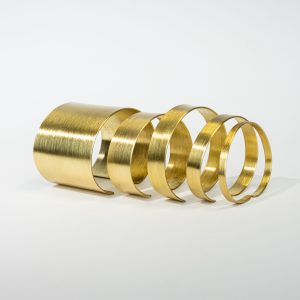 Bracelet, Brushed Brass, 50mm width, Medium
