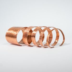 Bracelet, Hammered Copper, 50mm width, Large