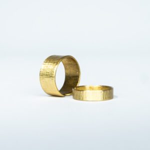 Ring, Ripped Brass, 5mm width, Small